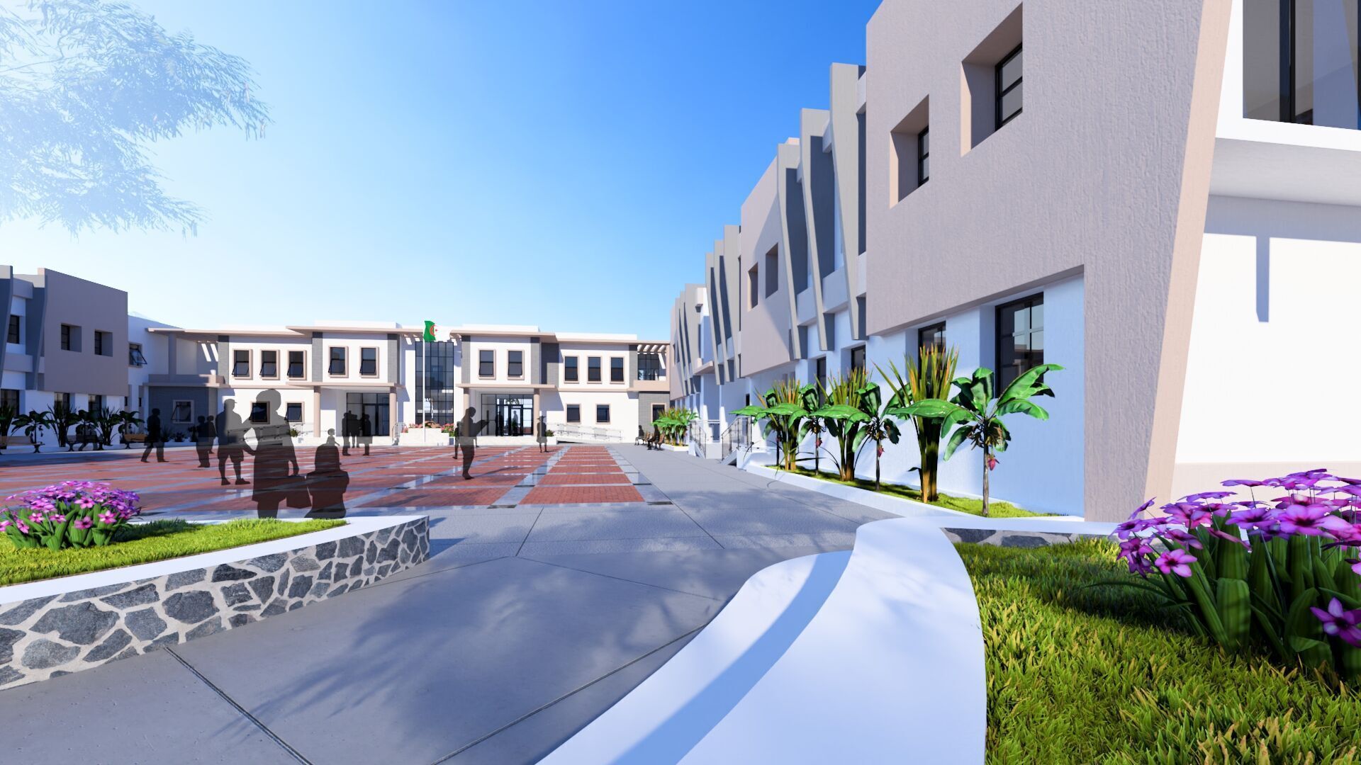 Middle School in Guezzam 3D model_14