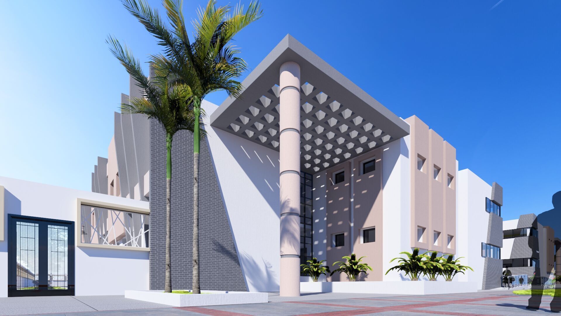 Middle School in Guezzam 3D model_8