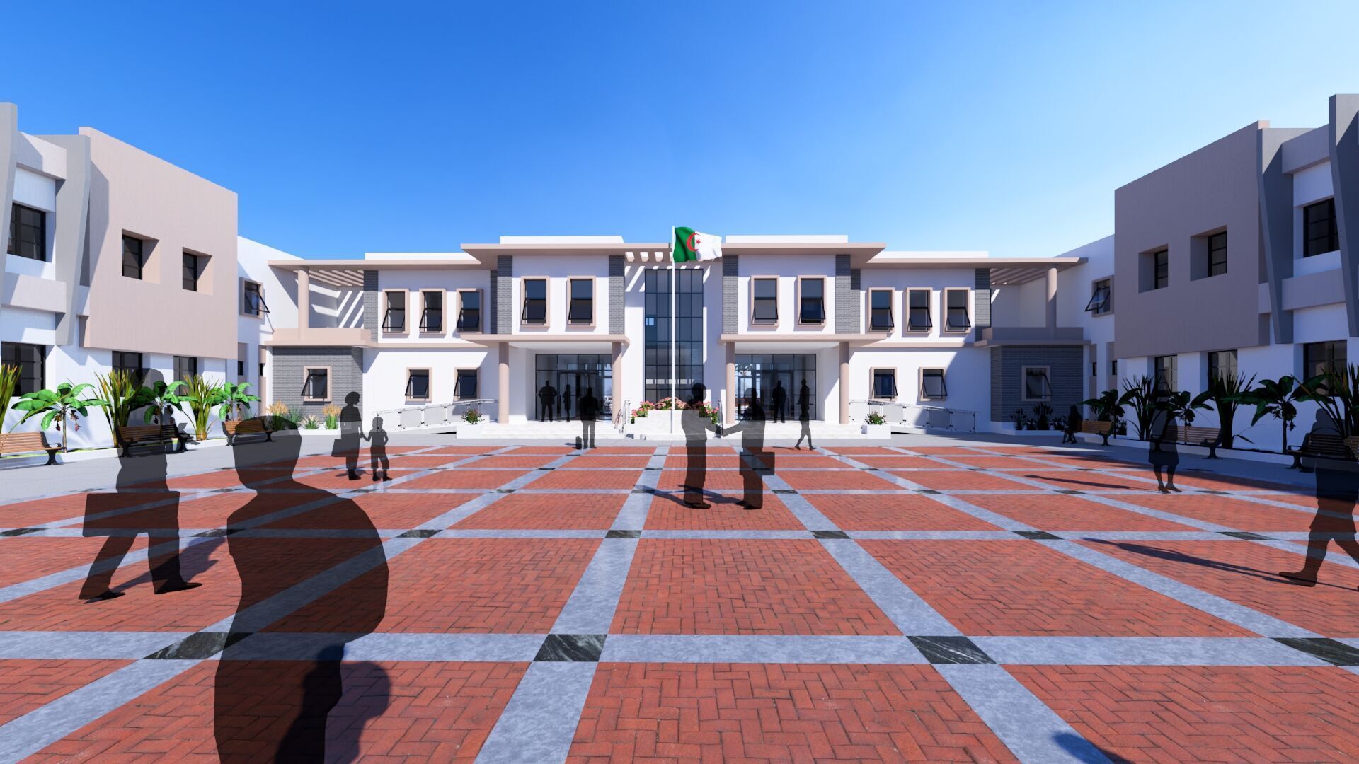 Middle School in Guezzam 3D model_13