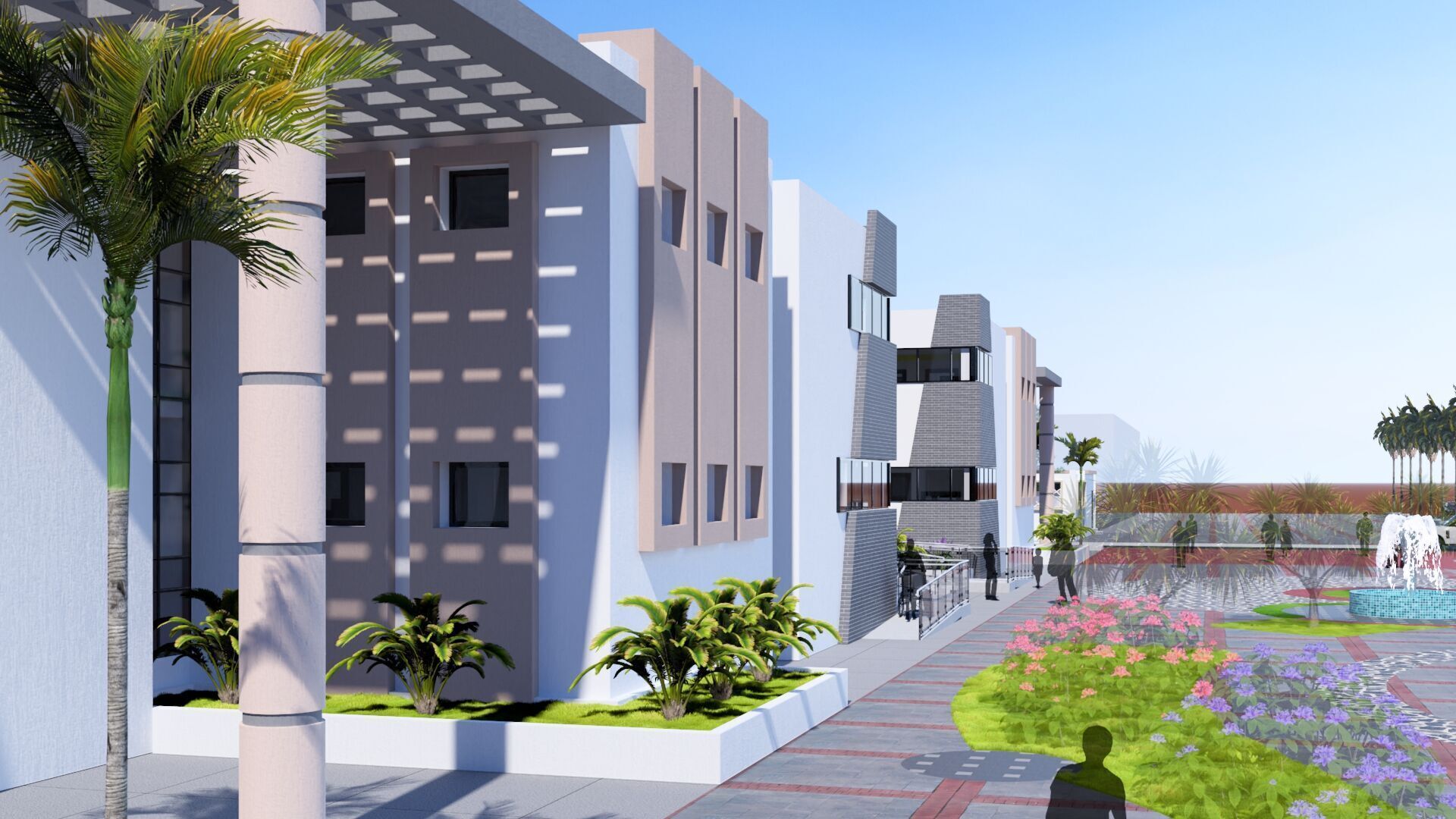 Middle School in Guezzam 3D model_4