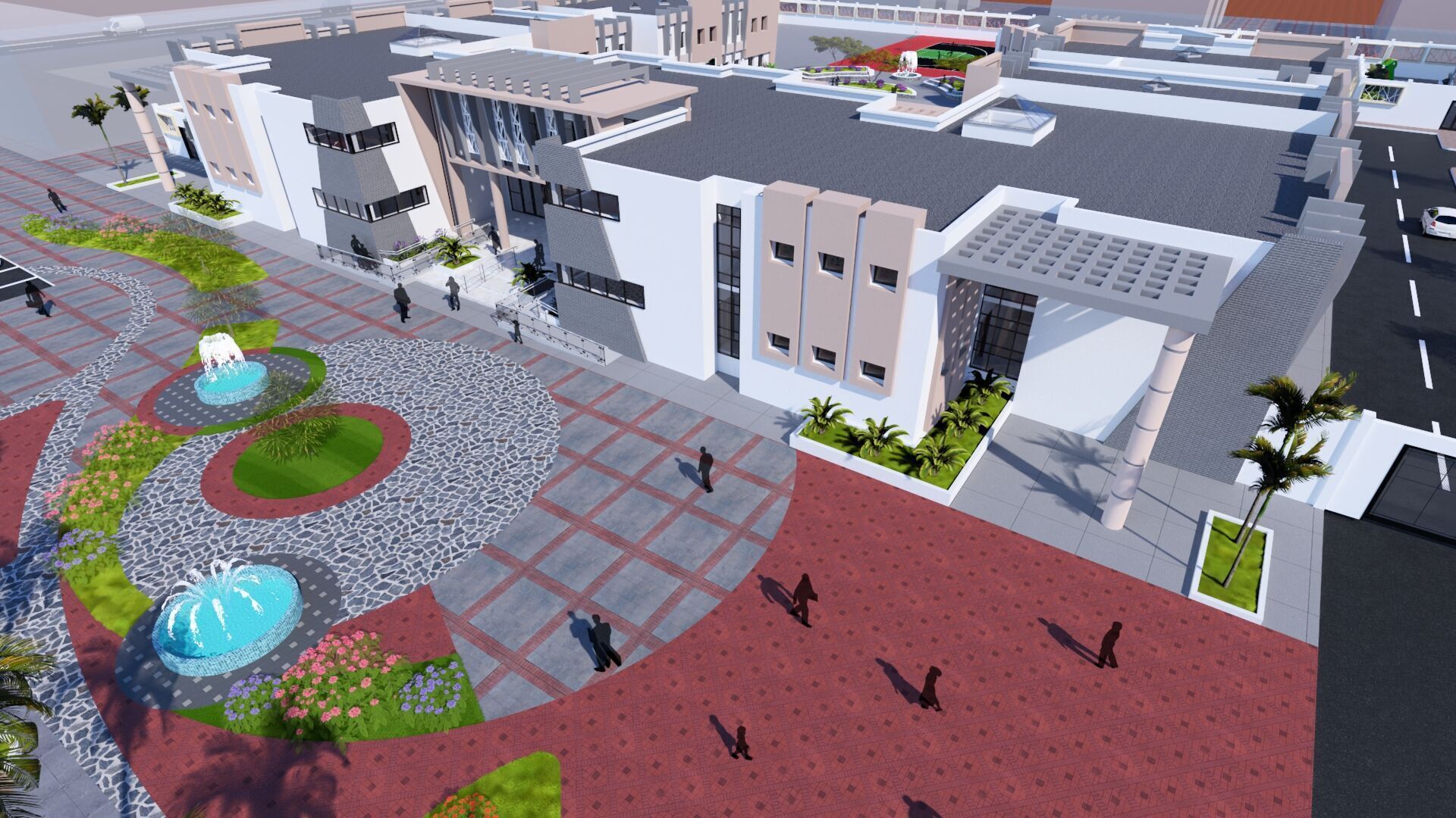 Middle School in Guezzam 3D model_3