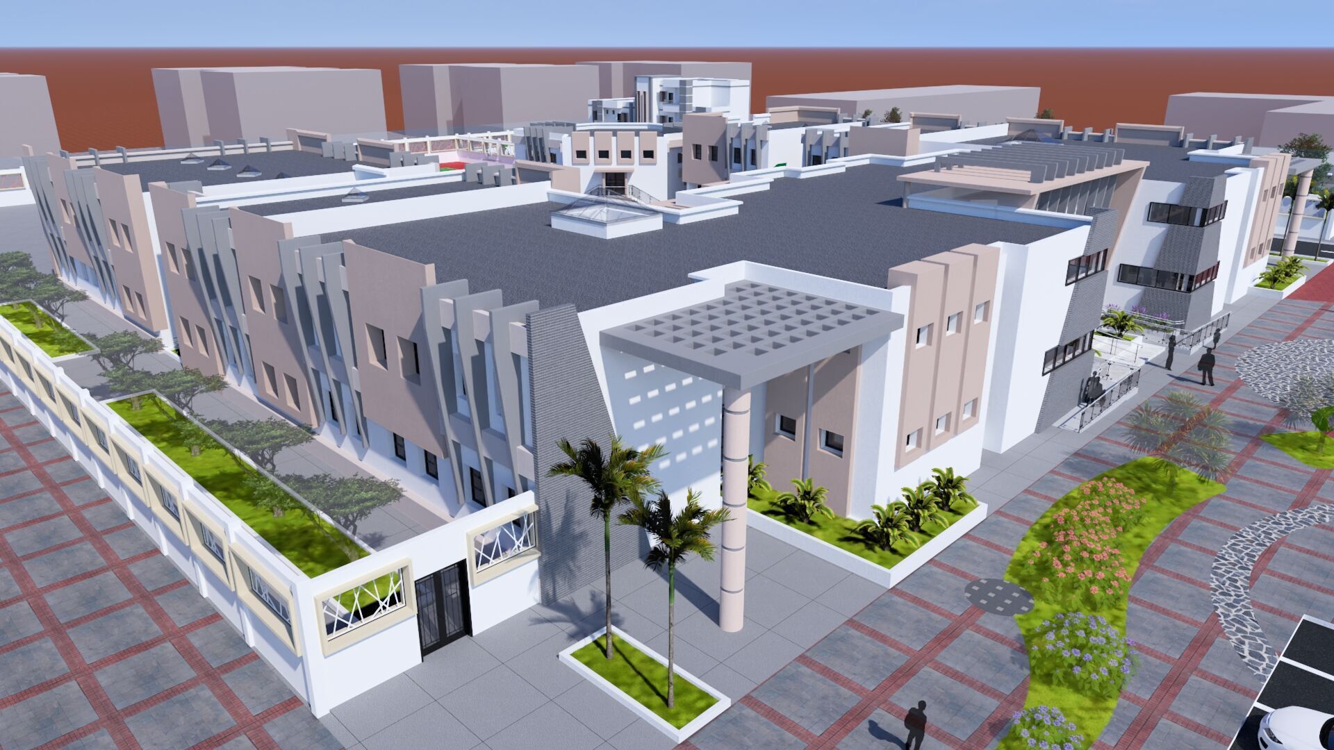 Middle School in Guezzam 3D model_11