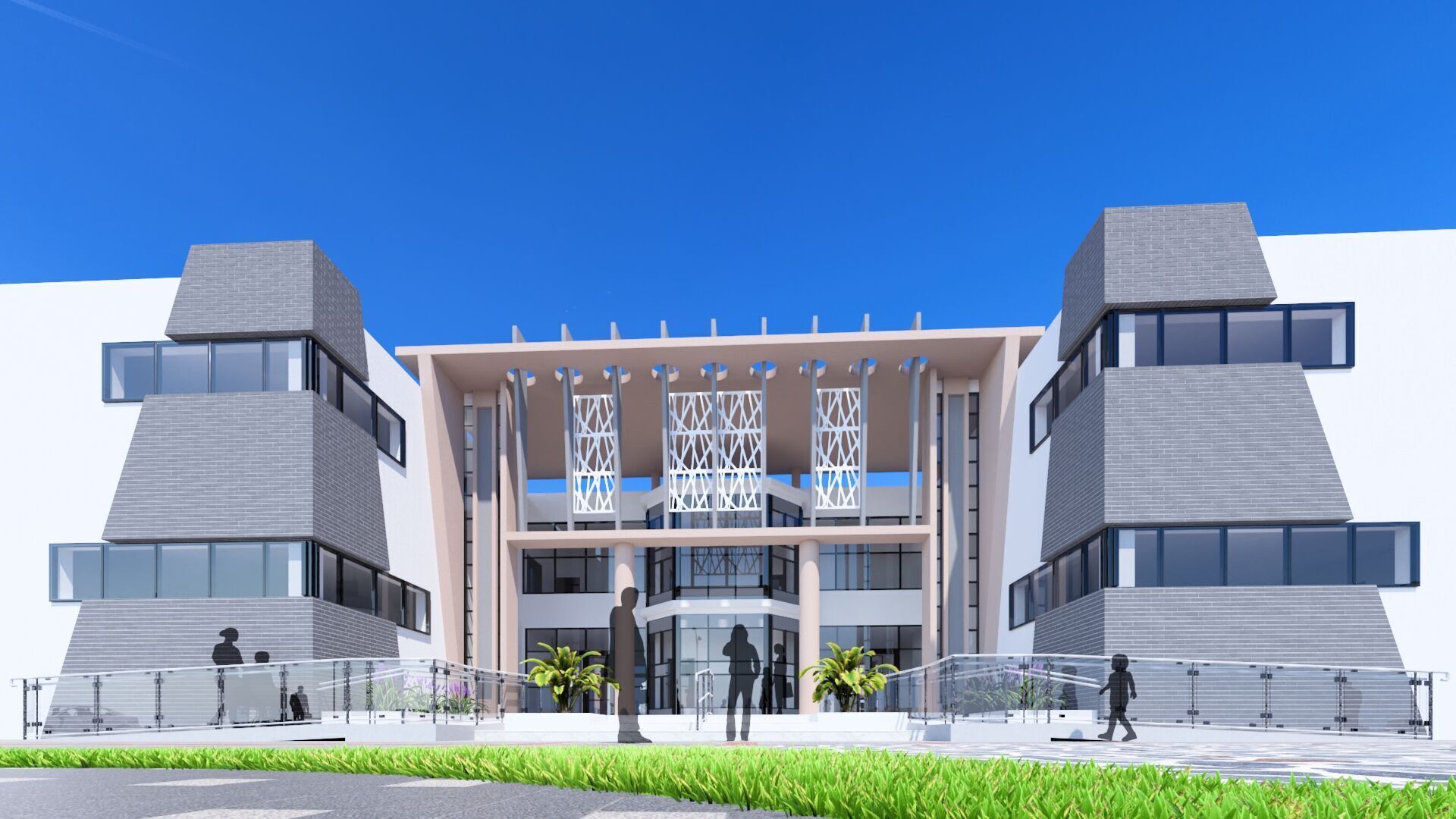 Middle School in Guezzam 3D model_1