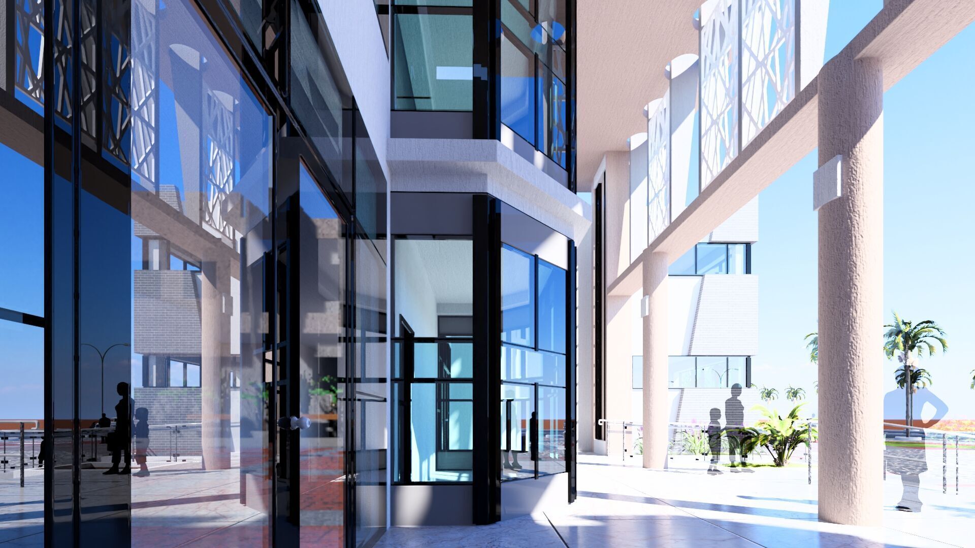 Middle School in Guezzam 3D model_2