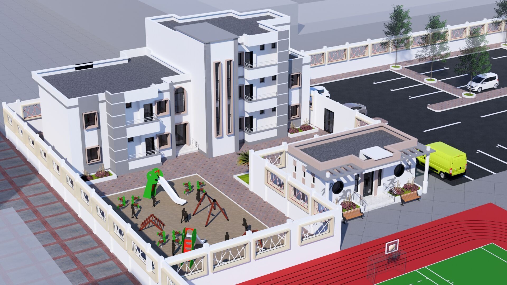 Middle School in Guezzam 3D model_19