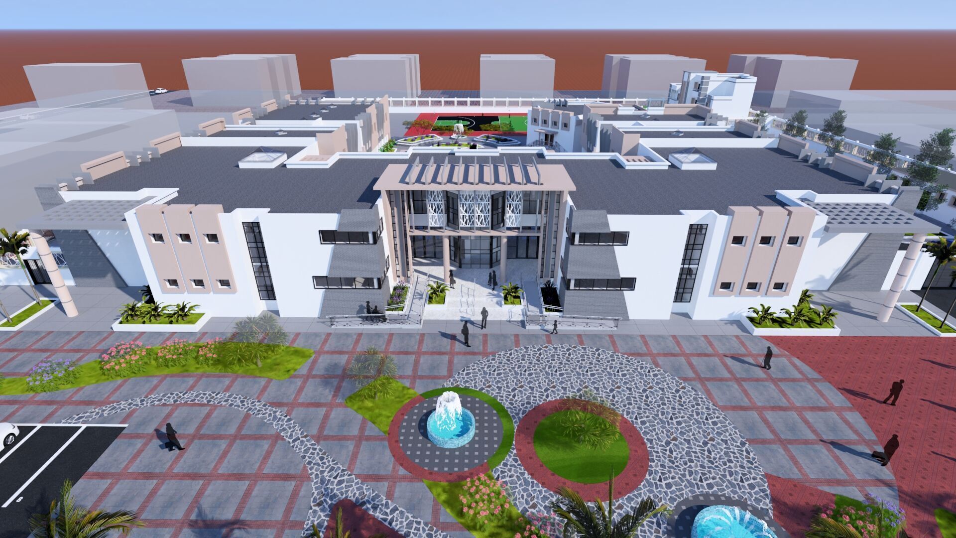 Middle School in Guezzam 3D model_7