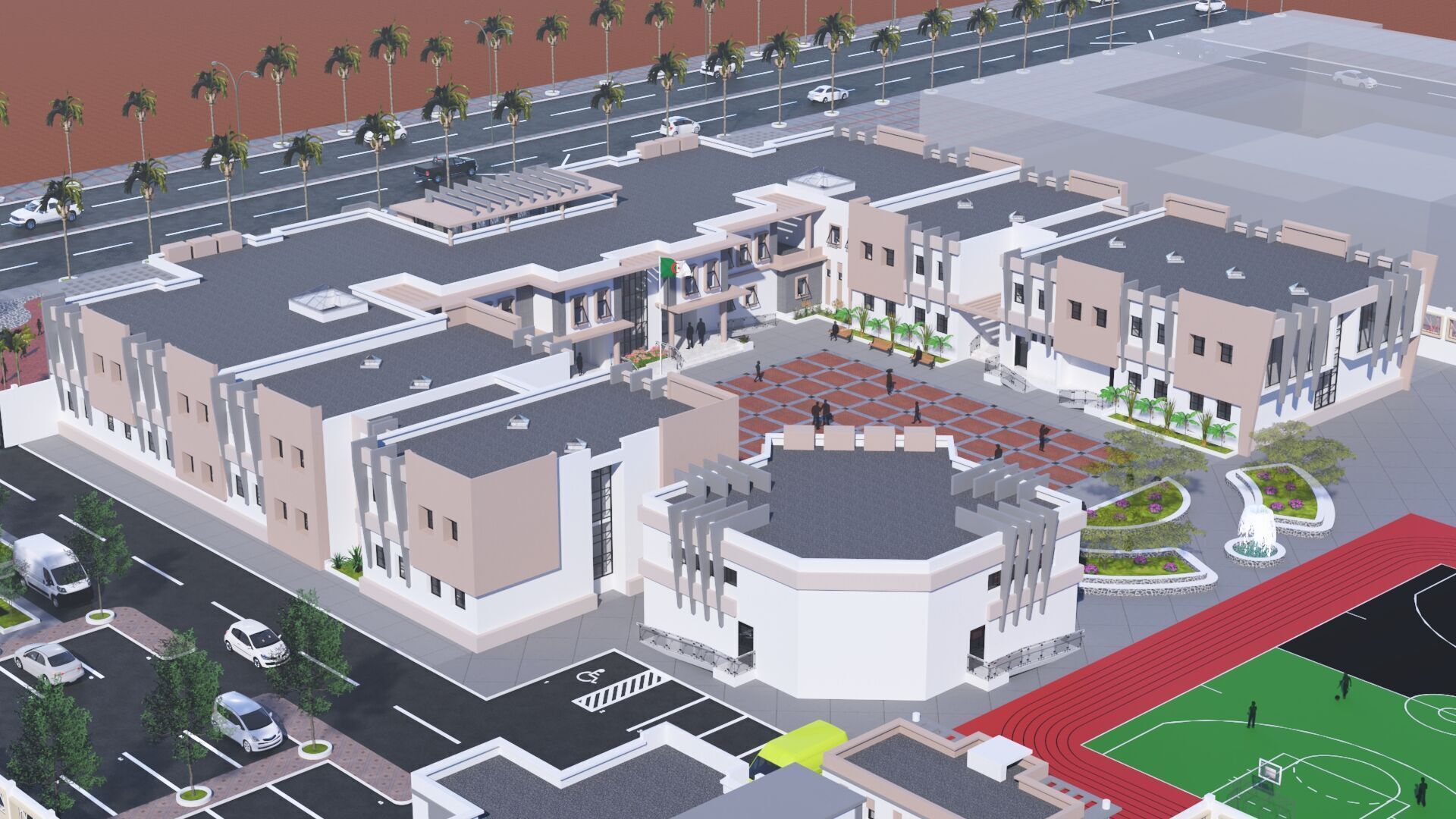 Middle School in Guezzam 3D model_10