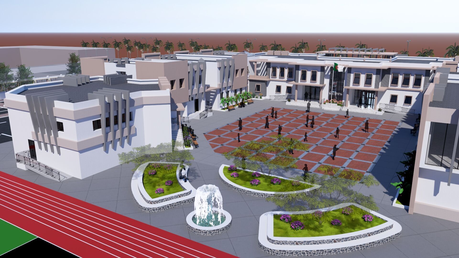 Middle School in Guezzam 3D model_6