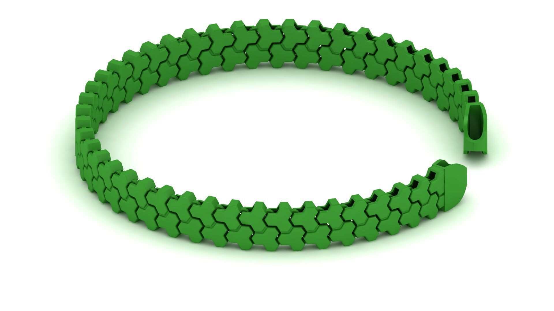 11 MM 2 Row Armor Spiral Full Bracelet ready to print 3D print model_2