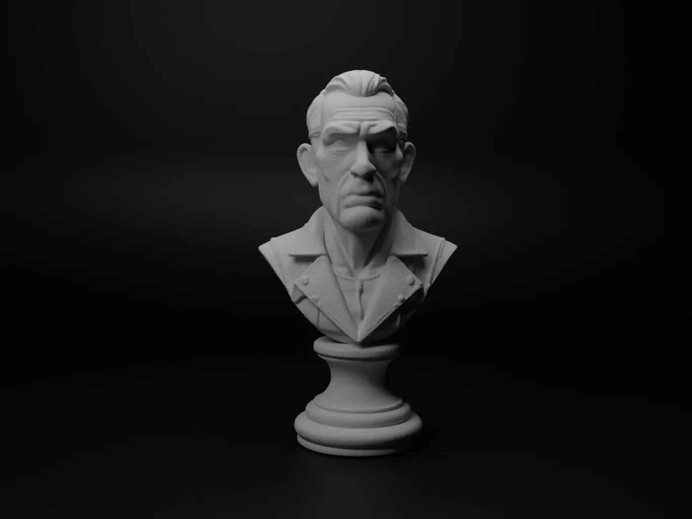 Criminal Bust Chess 3D print model_0