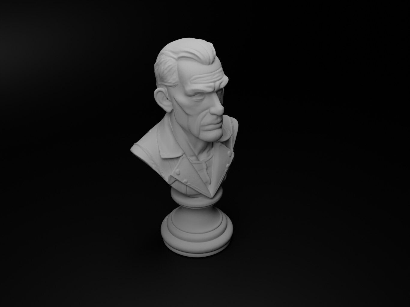Criminal Bust Chess 3D print model_2
