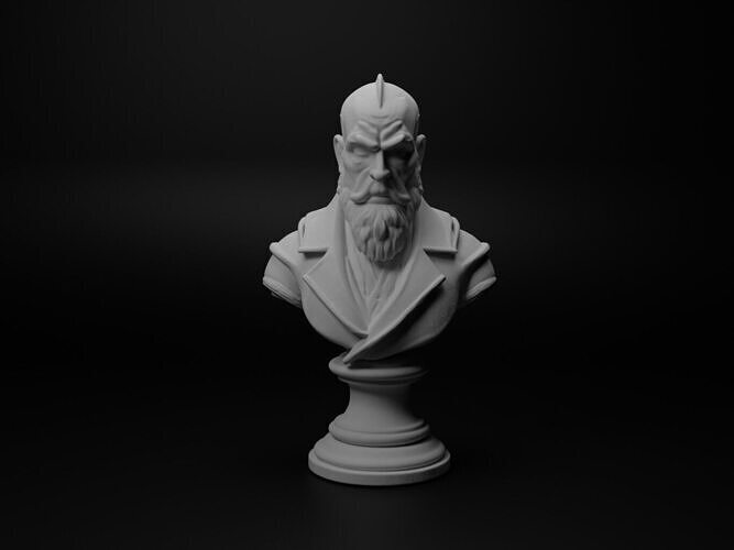 Dark Lord Bust Chess 3D print model