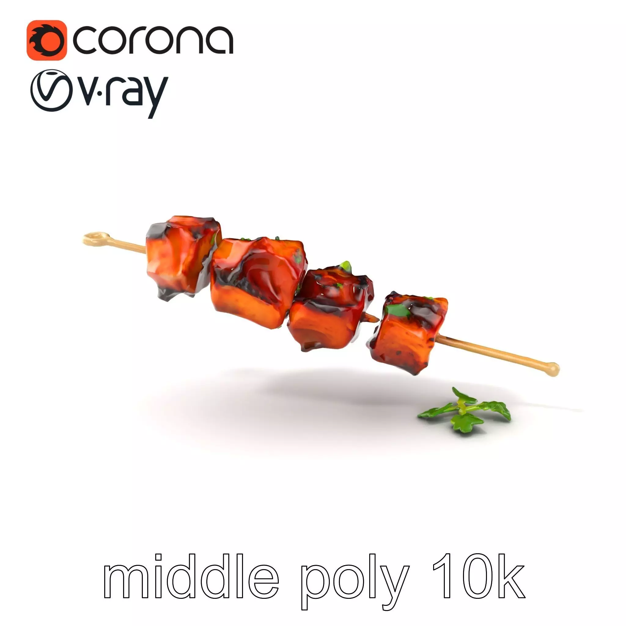 Grilled Kebab Skewer model pack Low-poly 3D model_0