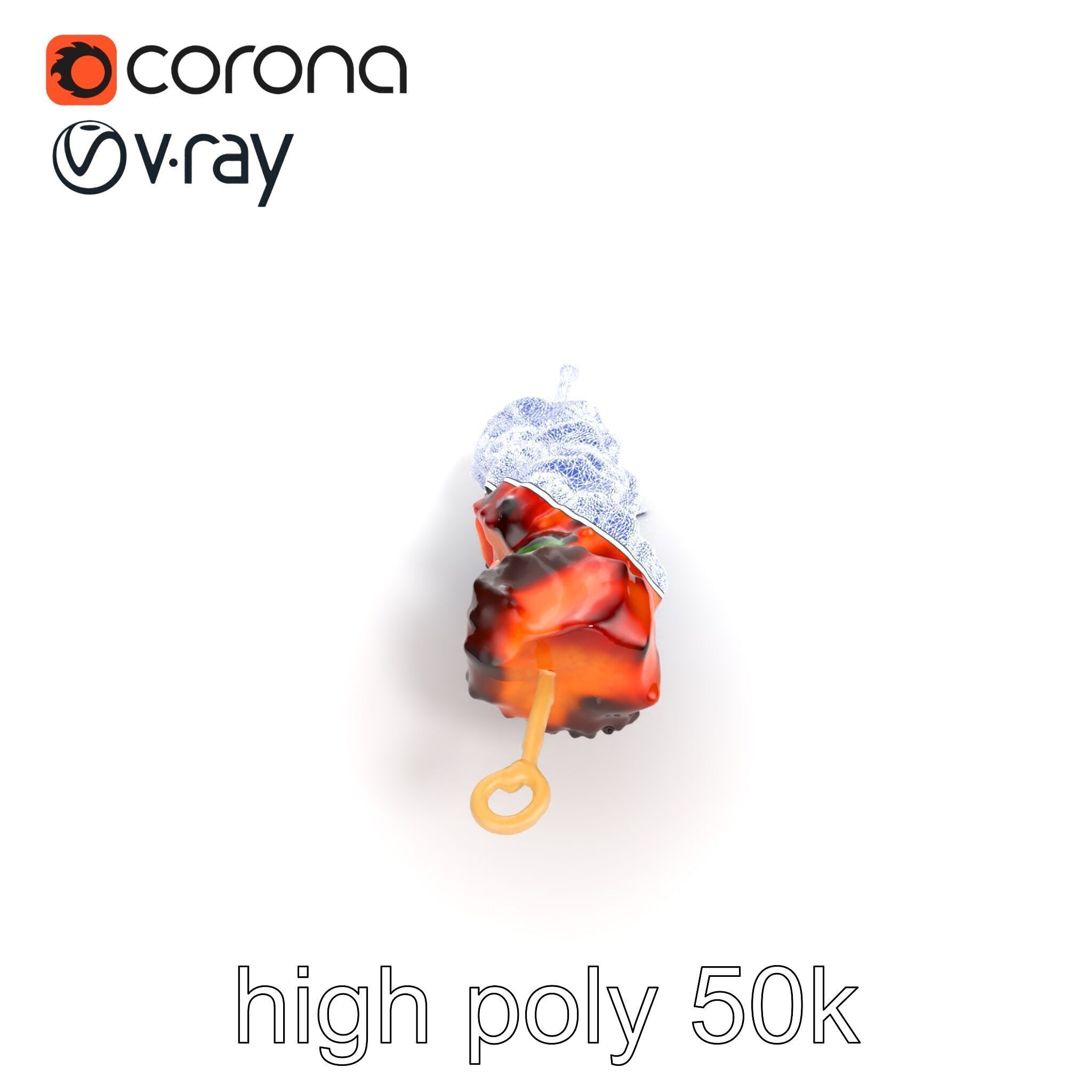 Grilled Kebab Skewer model pack Low-poly 3D model_28