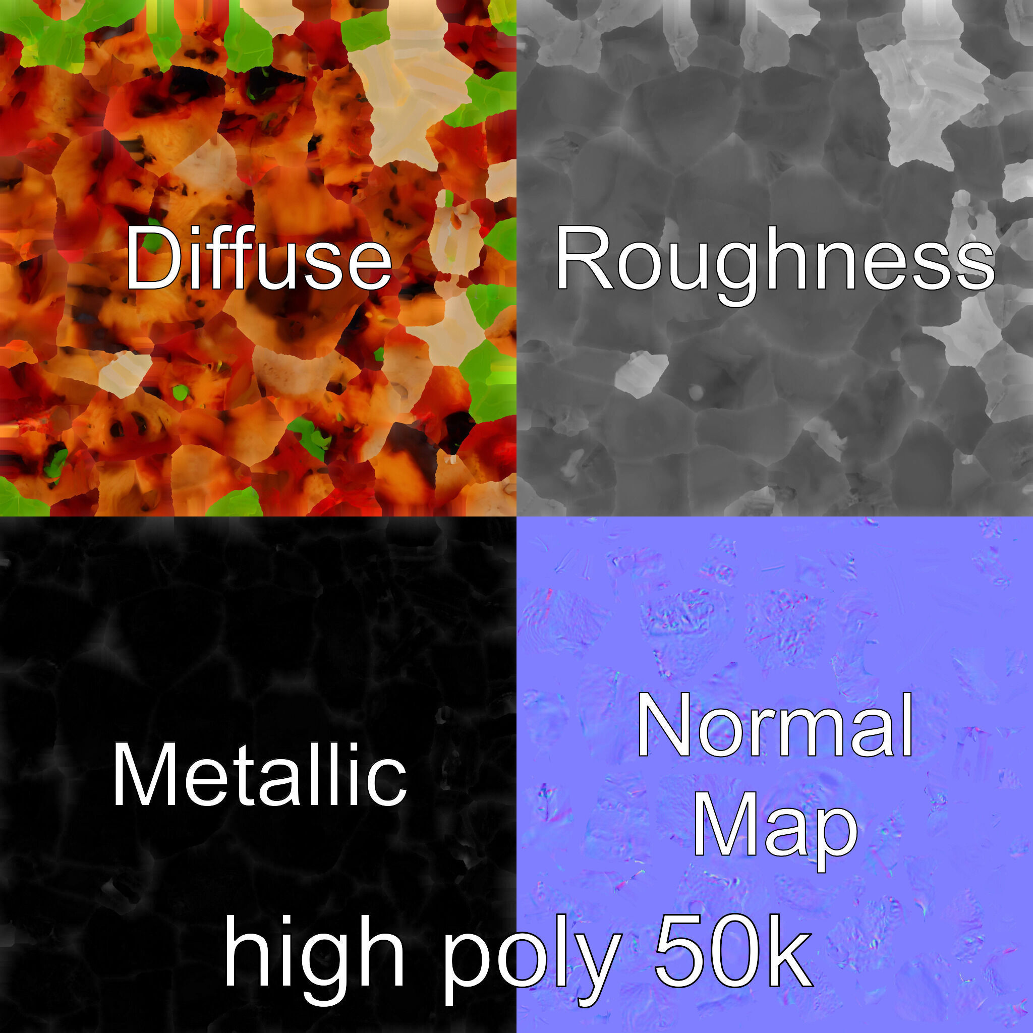 Grilled Kebab Skewer model pack Low-poly 3D model_3