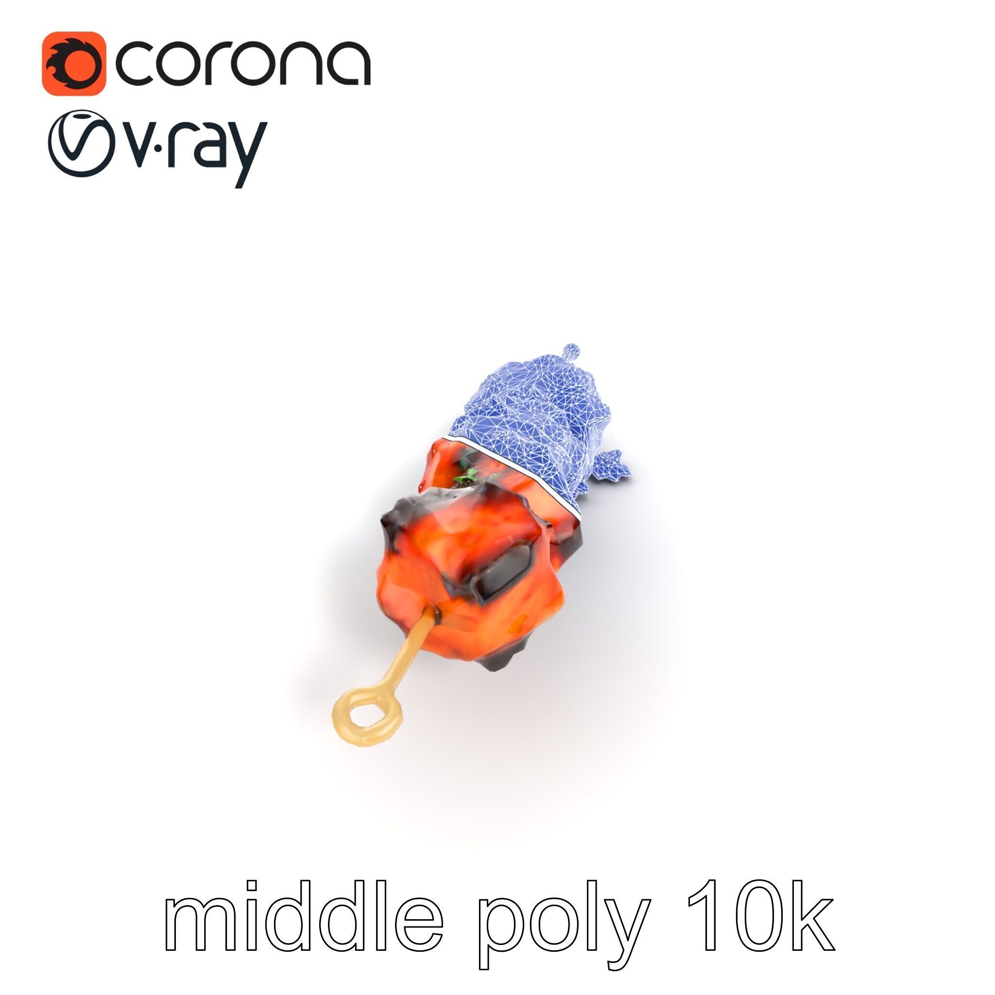 Grilled Kebab Skewer model pack Low-poly 3D model_21