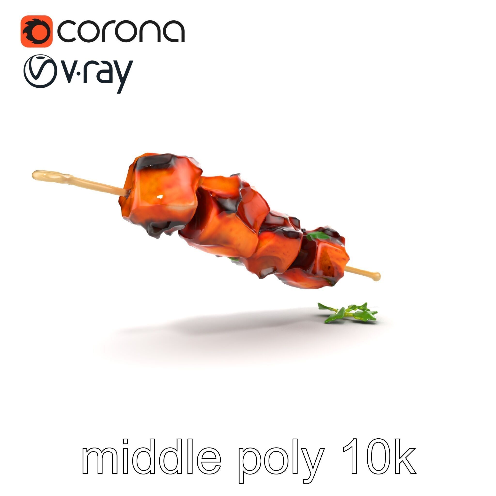 Grilled Kebab Skewer model pack Low-poly 3D model_30