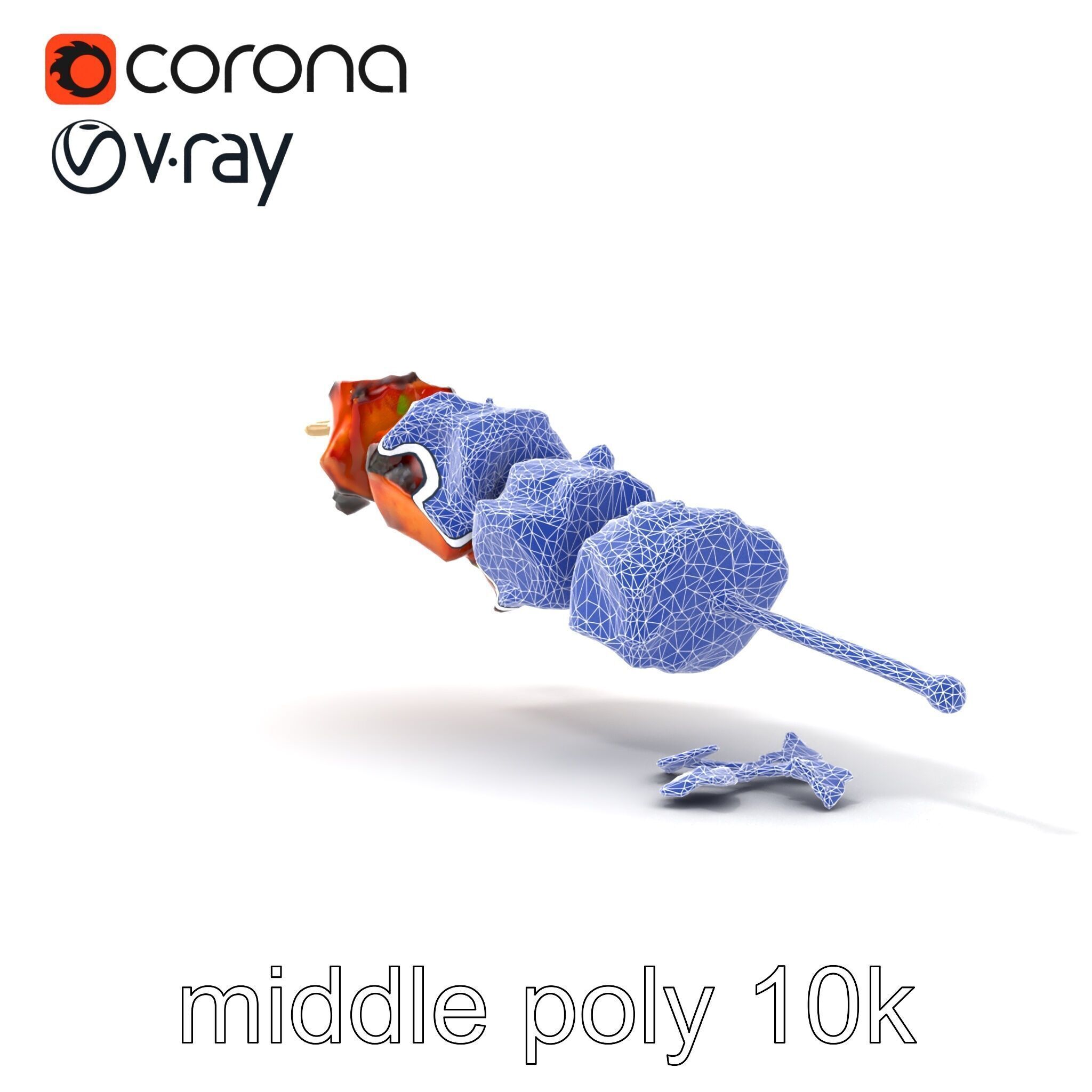 Grilled Kebab Skewer model pack Low-poly 3D model_29