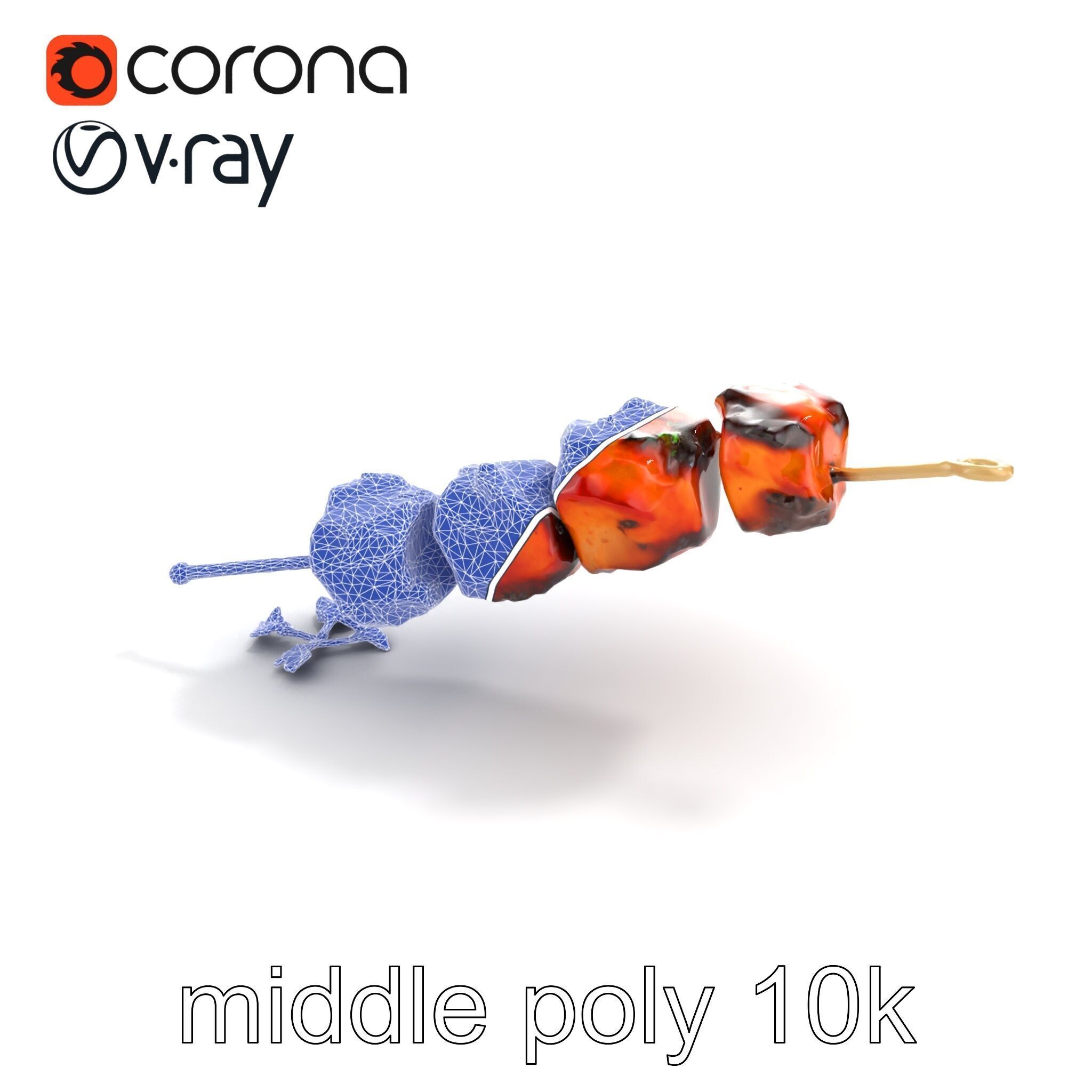 Grilled Kebab Skewer model pack Low-poly 3D model_31