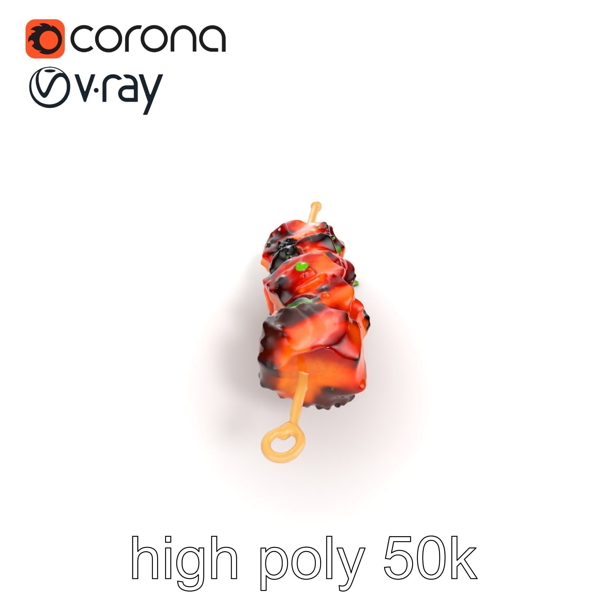 Grilled Kebab Skewer model pack Low-poly 3D model_18