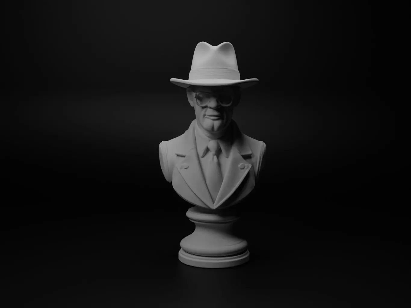 Detective Bust Chess 3D print model_0