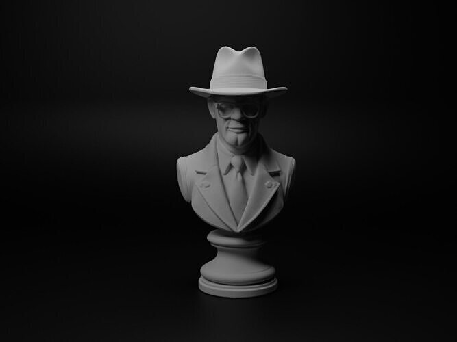 Detective Bust Chess 3D print model