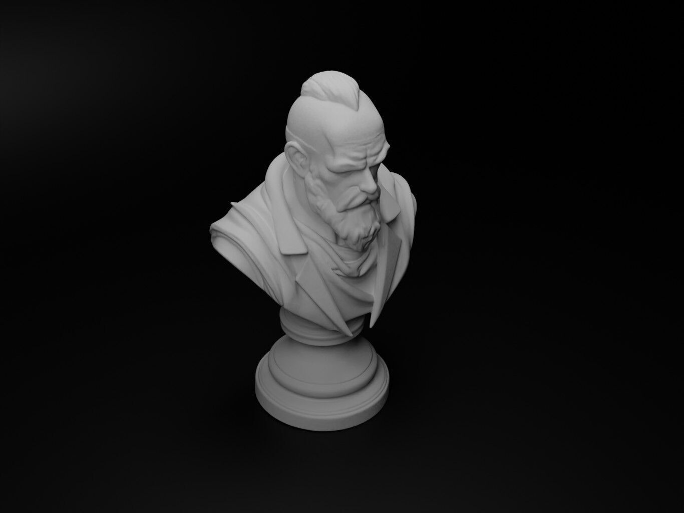 Doomsday Herald Bust Chess 3D print model_2