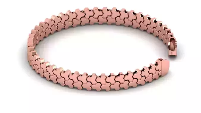 11MM 2 Row Armor Spiral Full Bracelet ready to print 3D print model