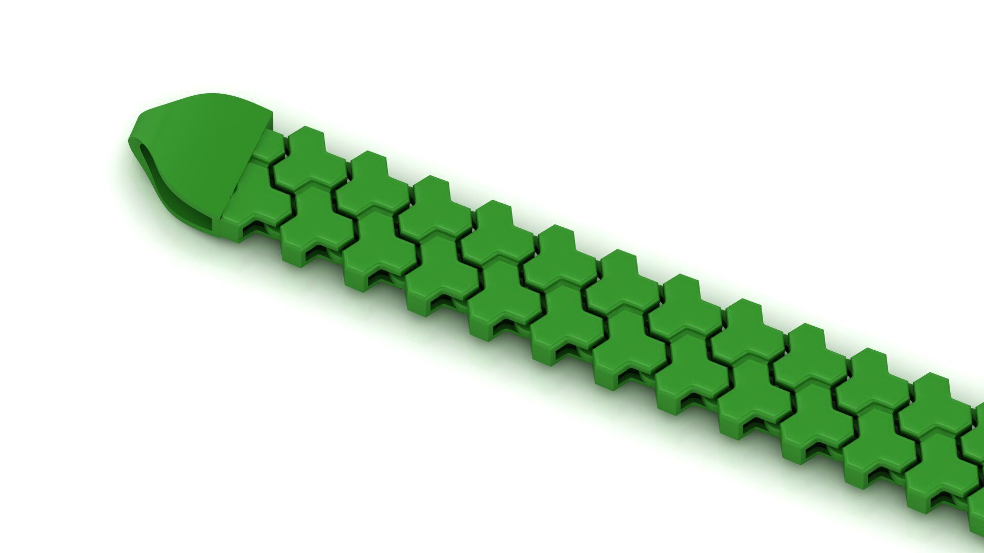 12MM 2 Row Armor Strick Full Bracelet ready to print 3D print model_1