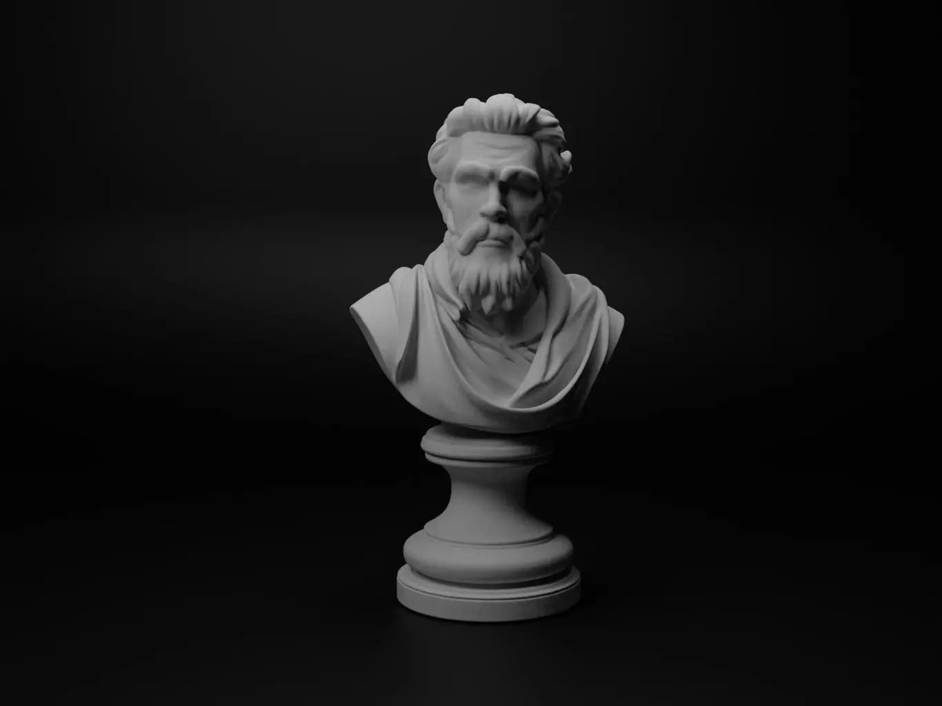 Emperor Bust Chess 3D print model