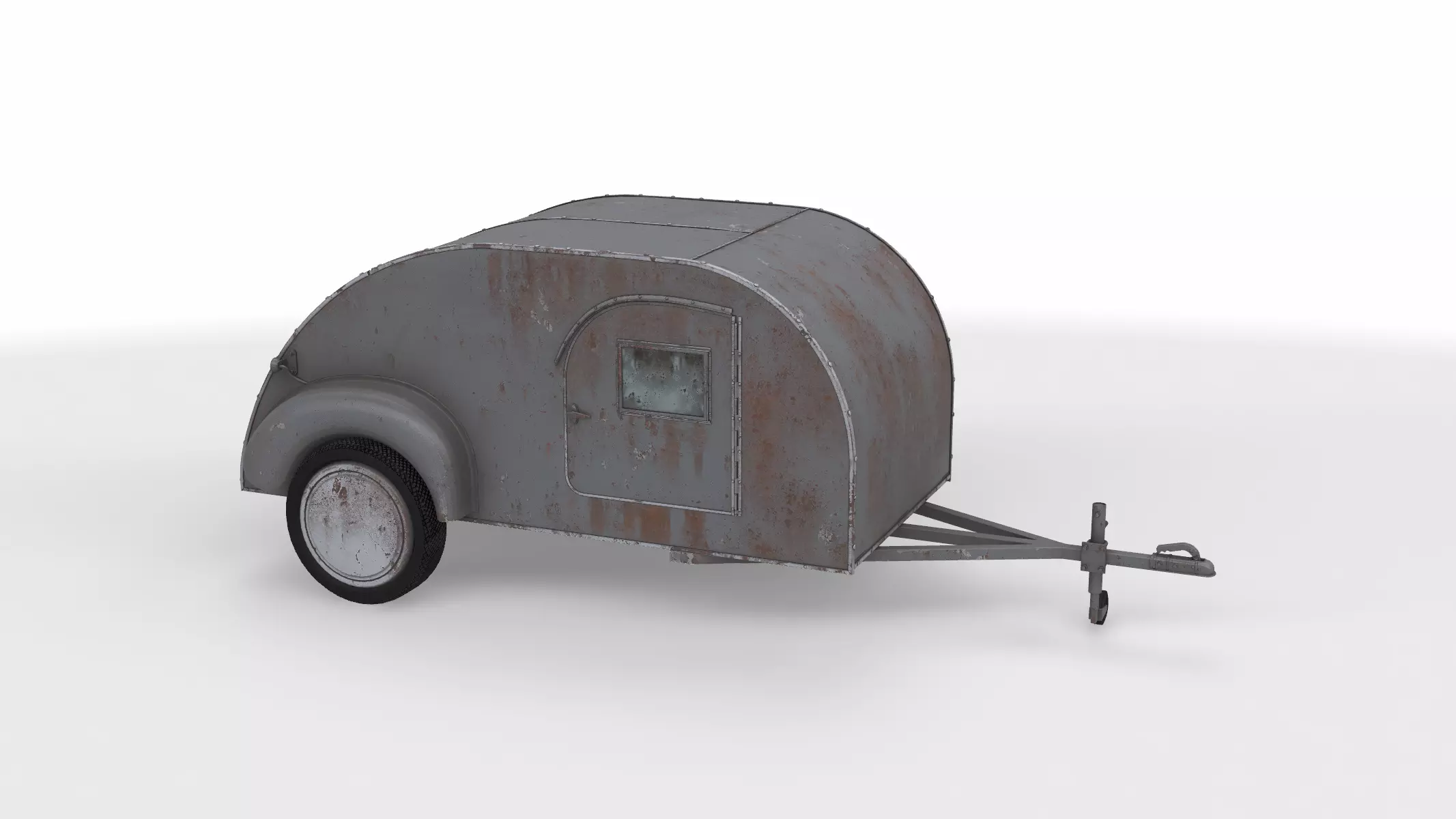 teardrop trailer 3D model_0