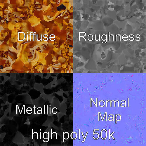 Qatayef Sweet Pancakes Model Pack Low-poly 3D model 3