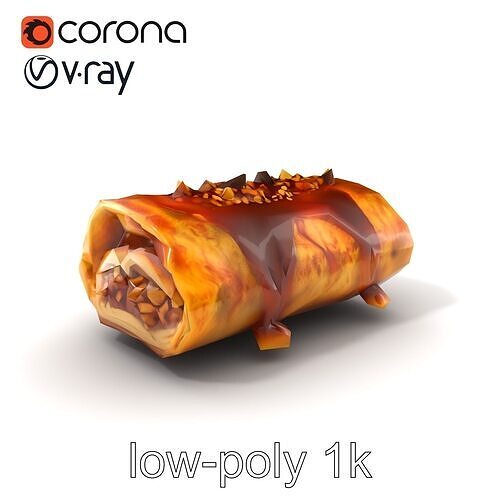 Qatayef Sweet Pancakes Model Pack Low-poly 3D model 5