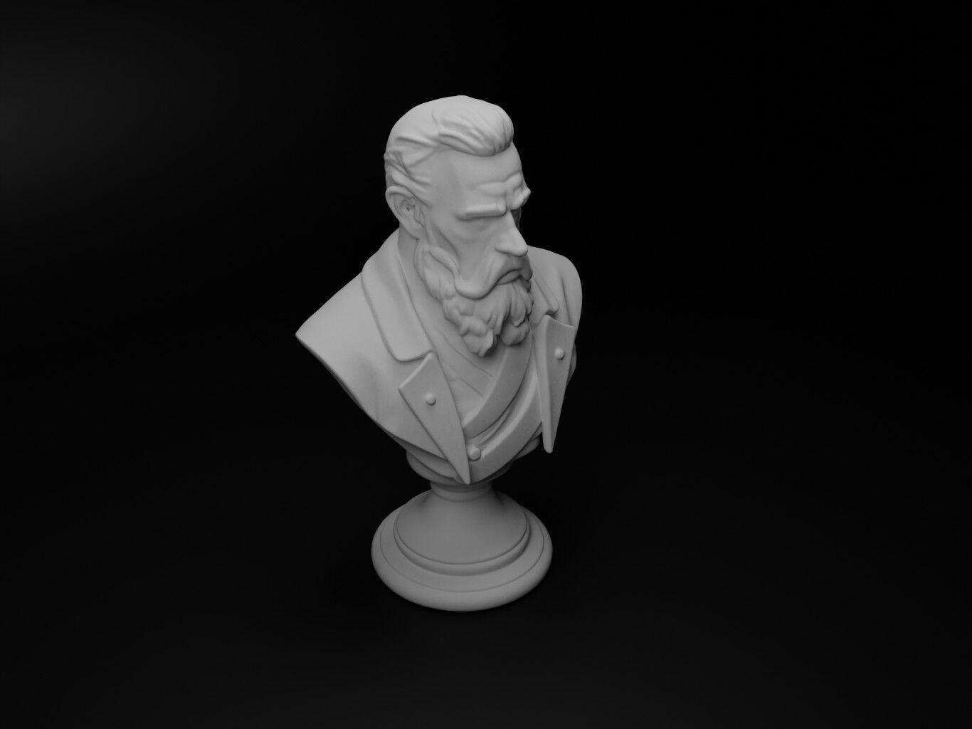 Fatalist Bust Chess 3D print model_2