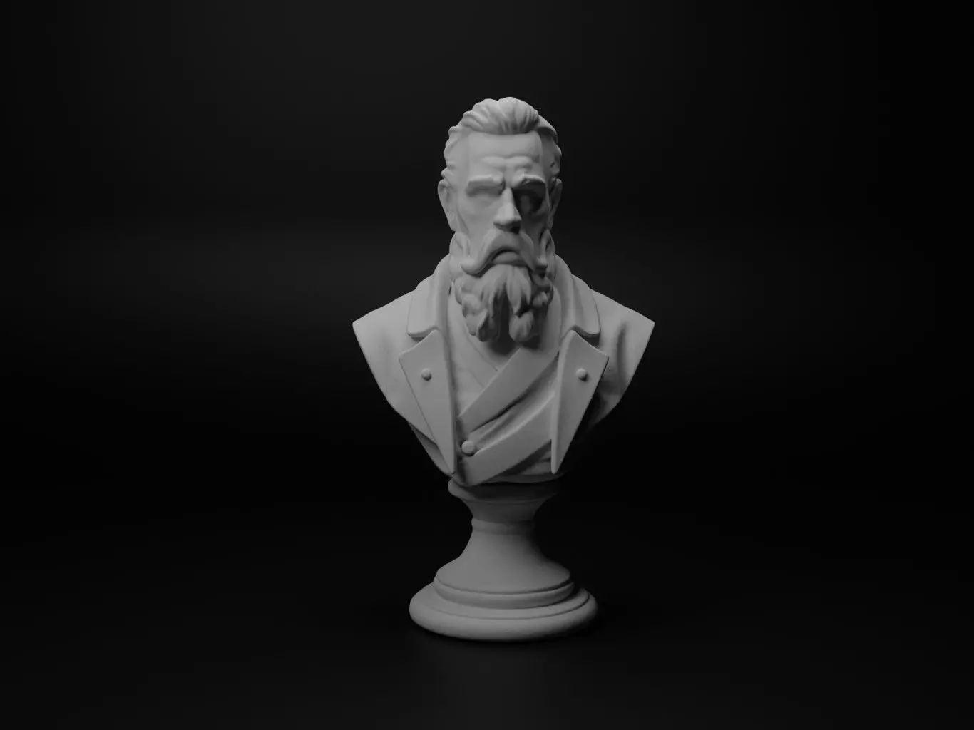 Fatalist Bust Chess 3D print model_0