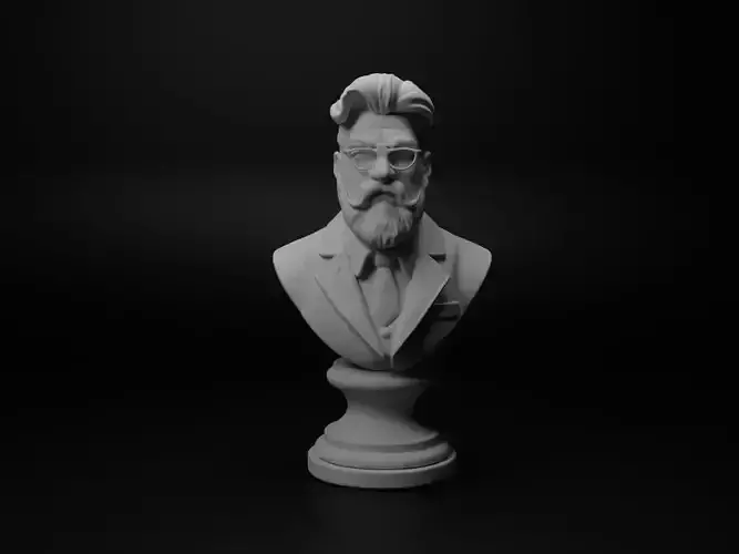 Fearless Leader Bust Chess 3D print model