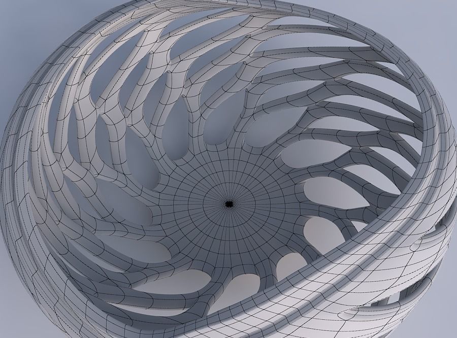 Bowl seed shell with smooth beveled cuts and extruded top twi... 3D print model_6