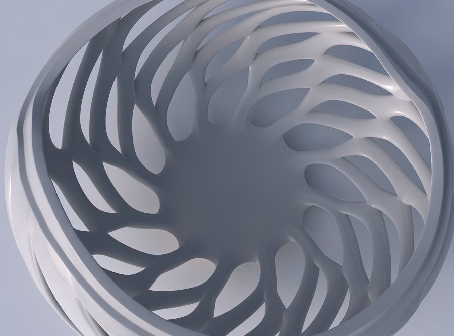 Bowl seed shell with smooth beveled cuts and extruded top twi... 3D print model_2