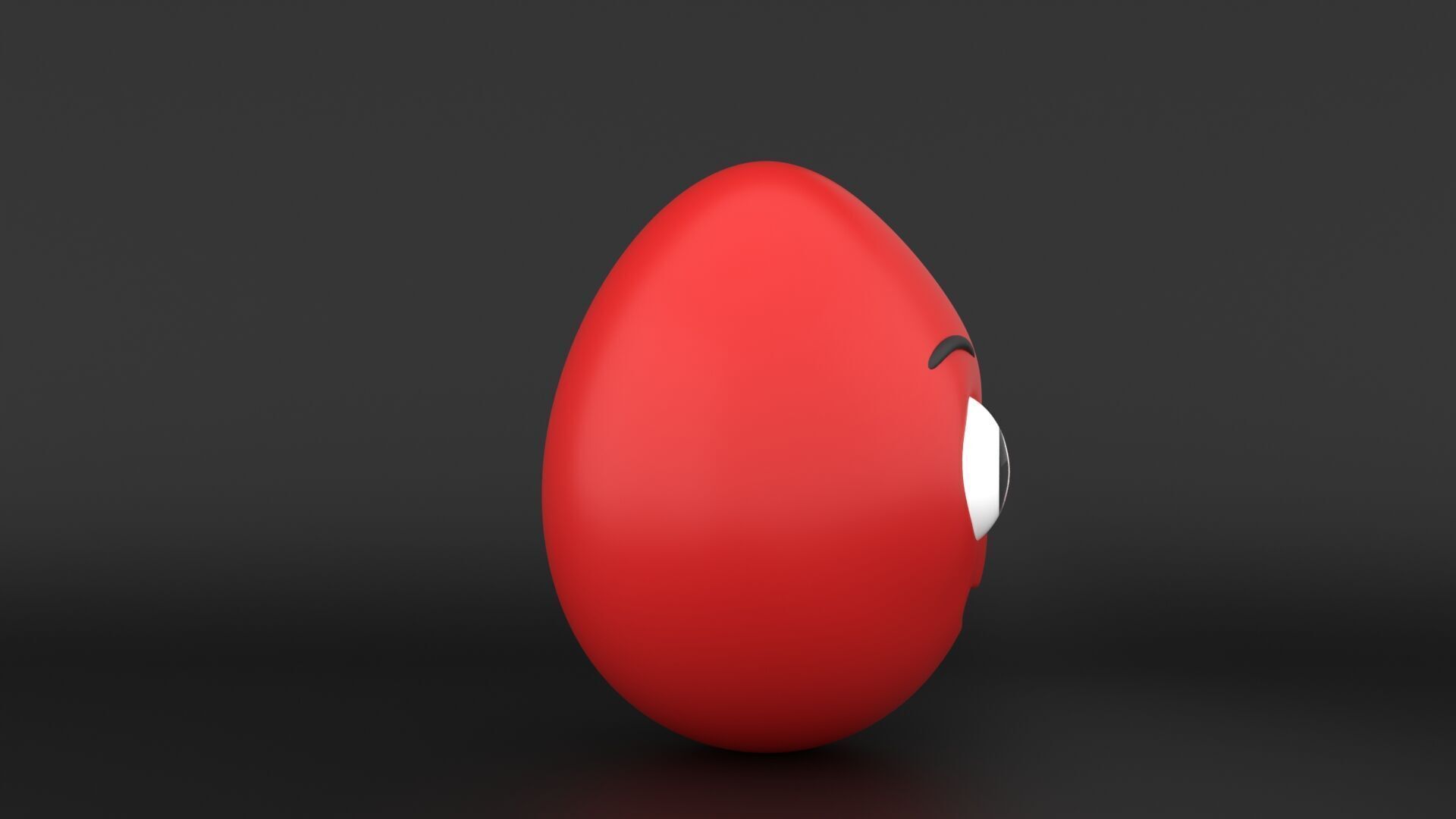 Cartoon Egg Character 3D Model Low-poly 3D model_7