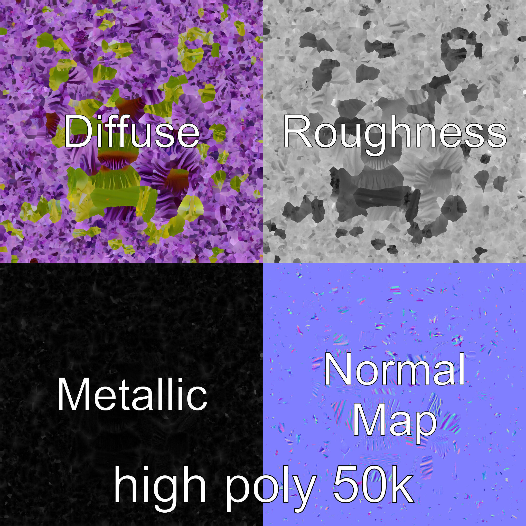 Thistle Flower Intricate Detail model pack Low-poly 3D model_3