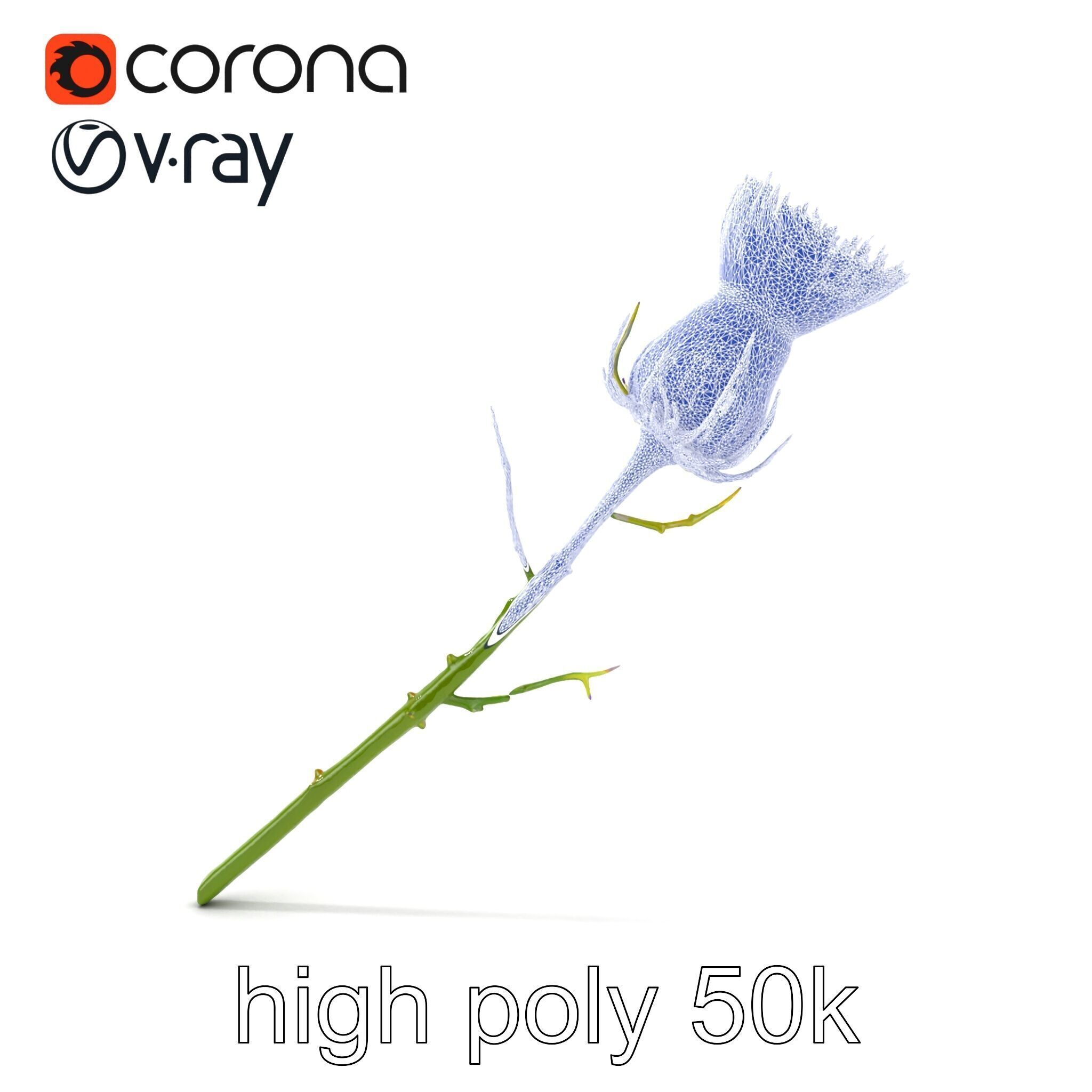 Thistle Flower Intricate Detail model pack Low-poly 3D model_21