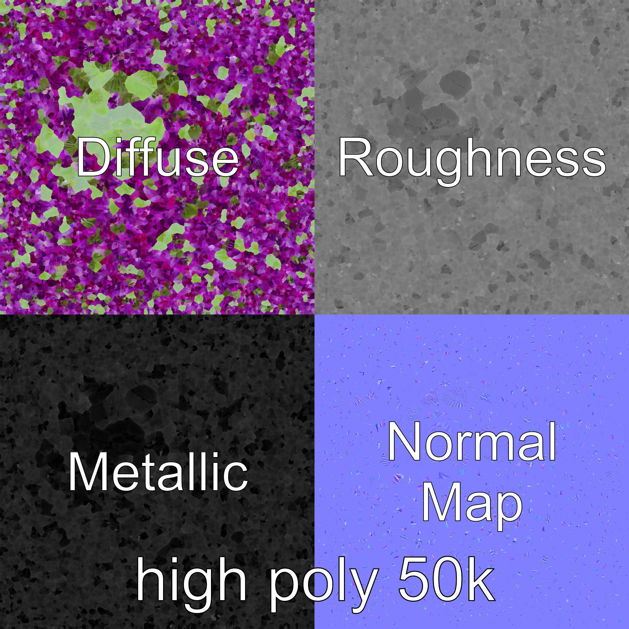 Cirsium Vulgare Flower model pack with Spiny Leaves Low-poly 3D model_3