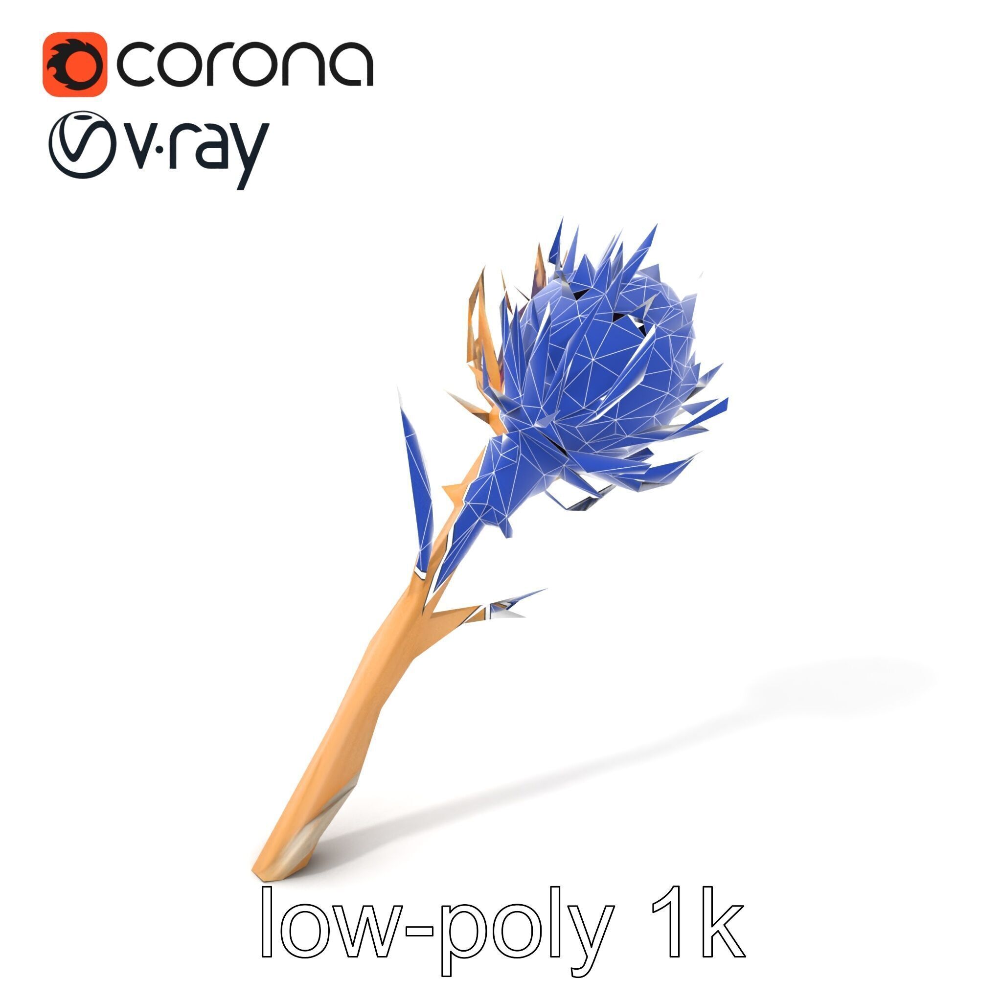 Luxurious Thistle Gold Accent Model Pack Low-poly 3D model_7