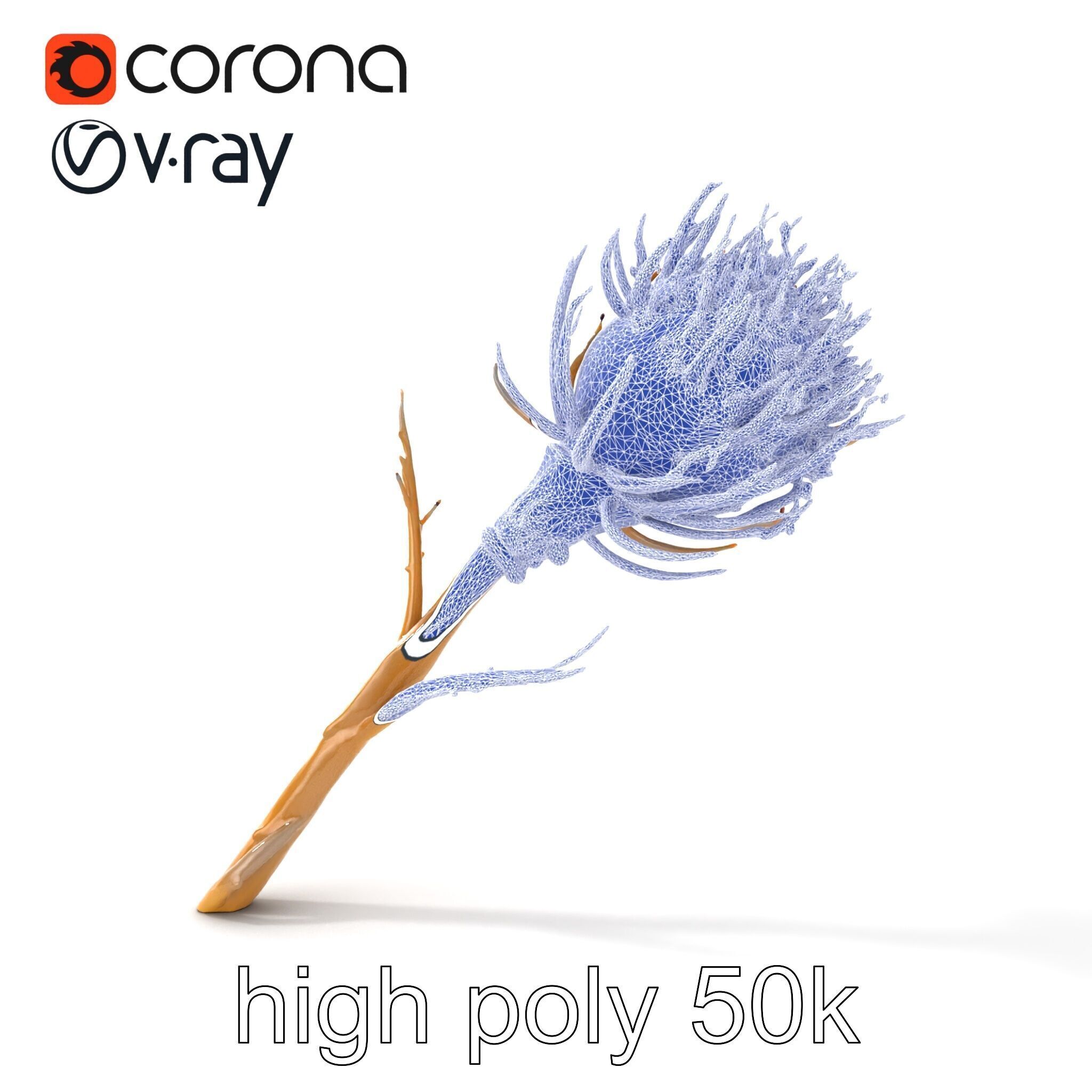 Luxurious Thistle Gold Accent Model Pack Low-poly 3D model_16