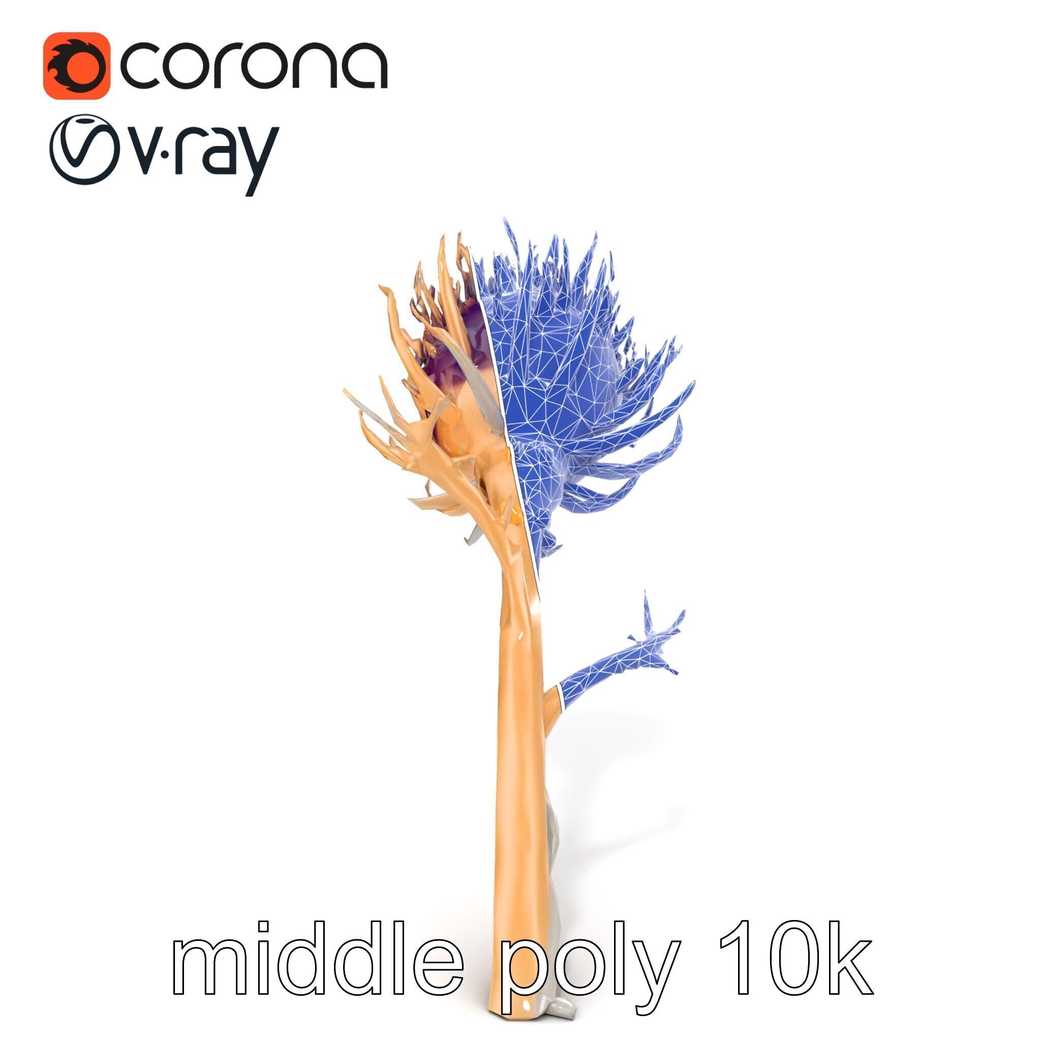 Luxurious Thistle Gold Accent Model Pack Low-poly 3D model_18