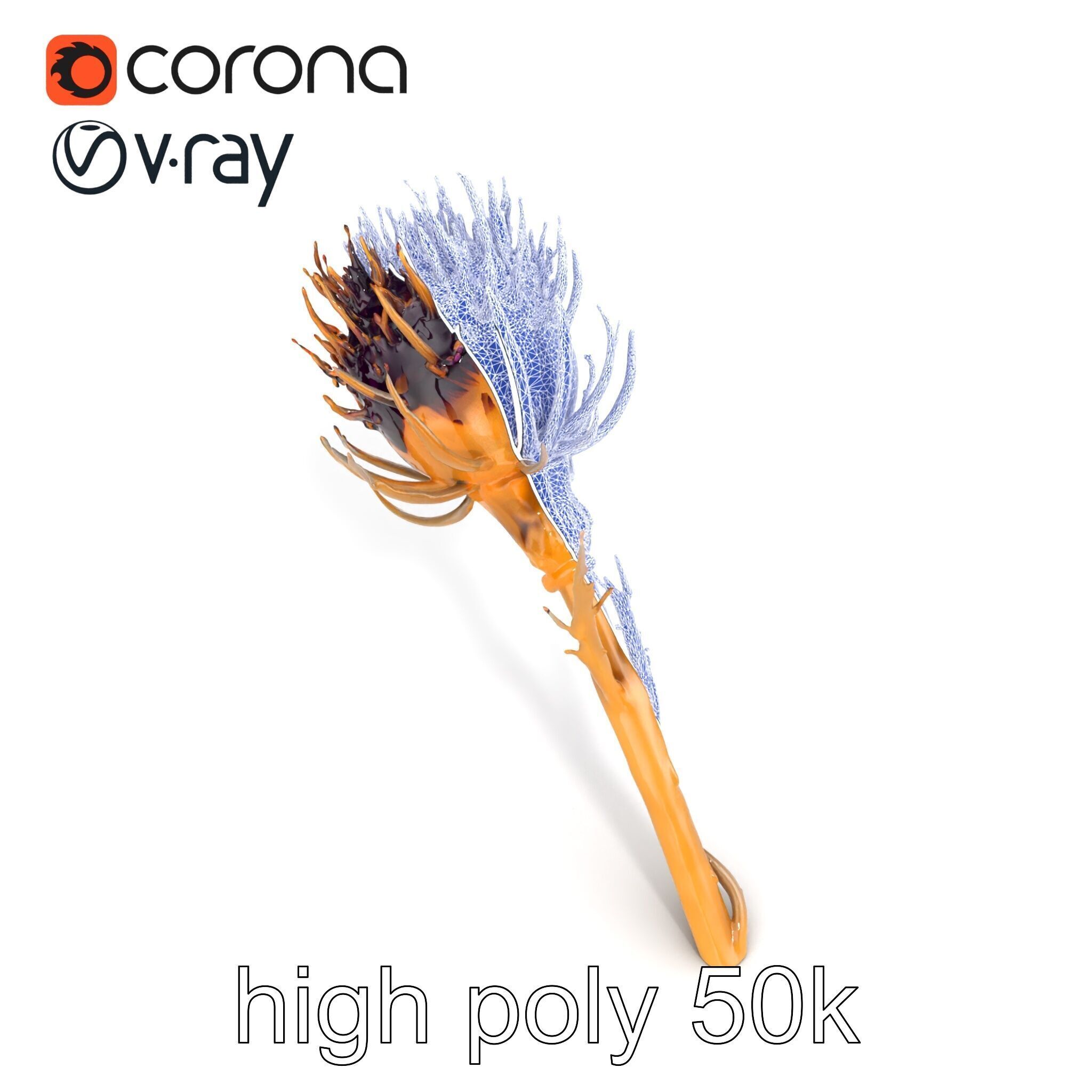 Luxurious Thistle Gold Accent Model Pack Low-poly 3D model_28