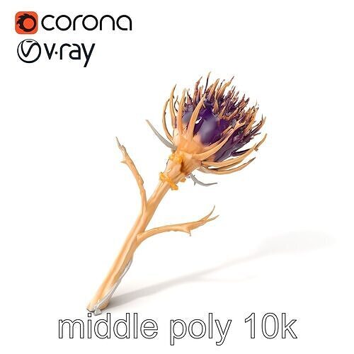 Luxurious Thistle Gold Accent Model Pack Low-poly 3D model