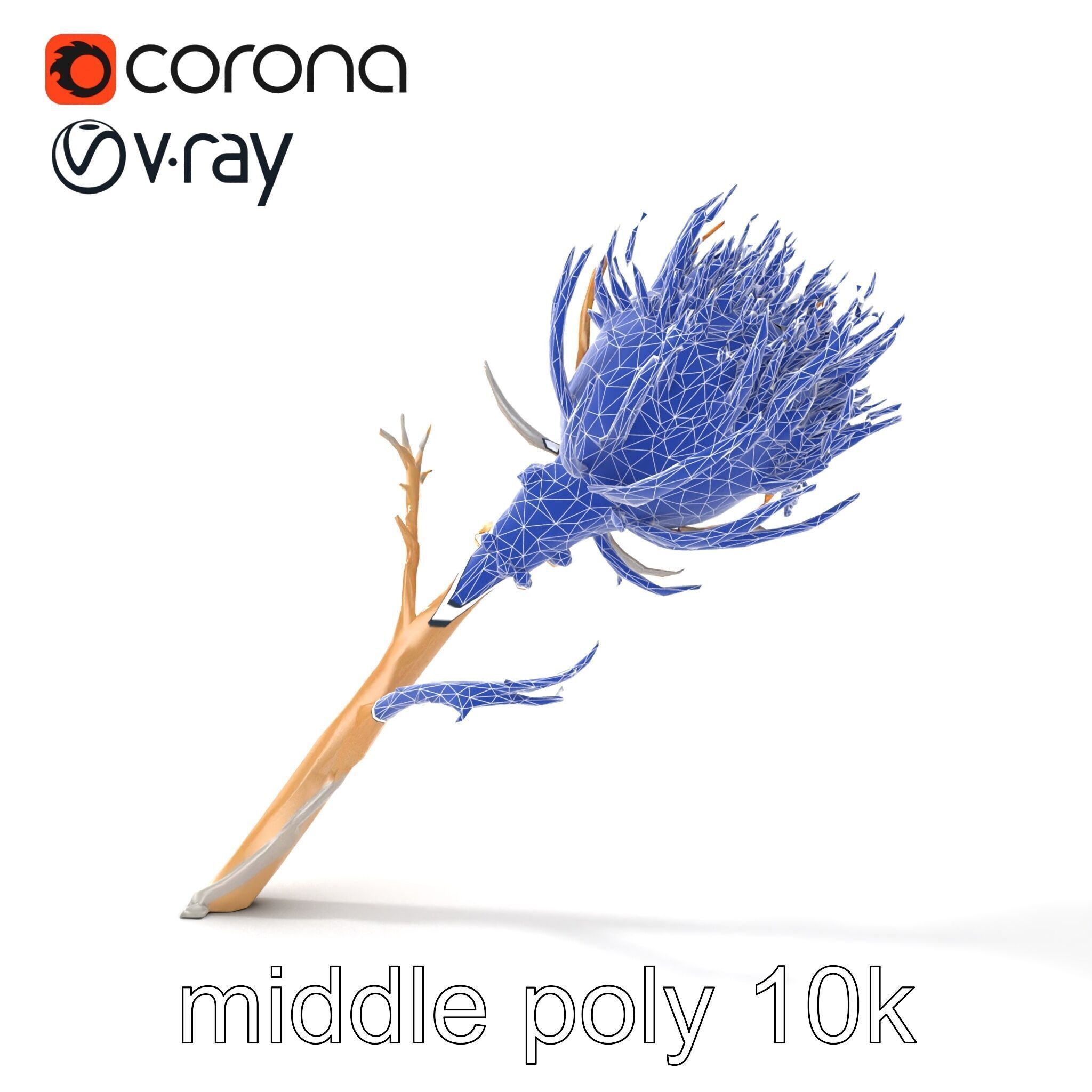 Luxurious Thistle Gold Accent Model Pack Low-poly 3D model_24