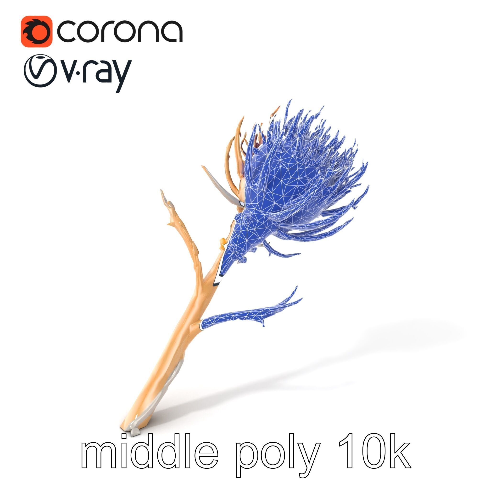 Luxurious Thistle Gold Accent Model Pack Low-poly 3D model_6