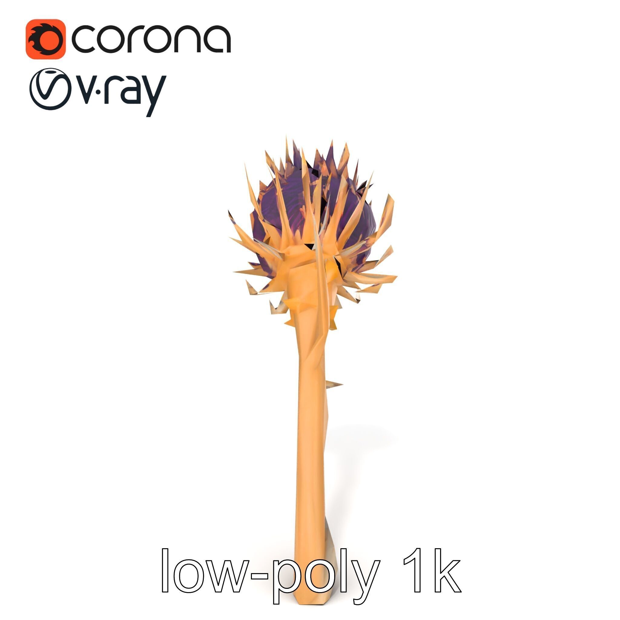 Luxurious Thistle Gold Accent Model Pack Low-poly 3D model_12